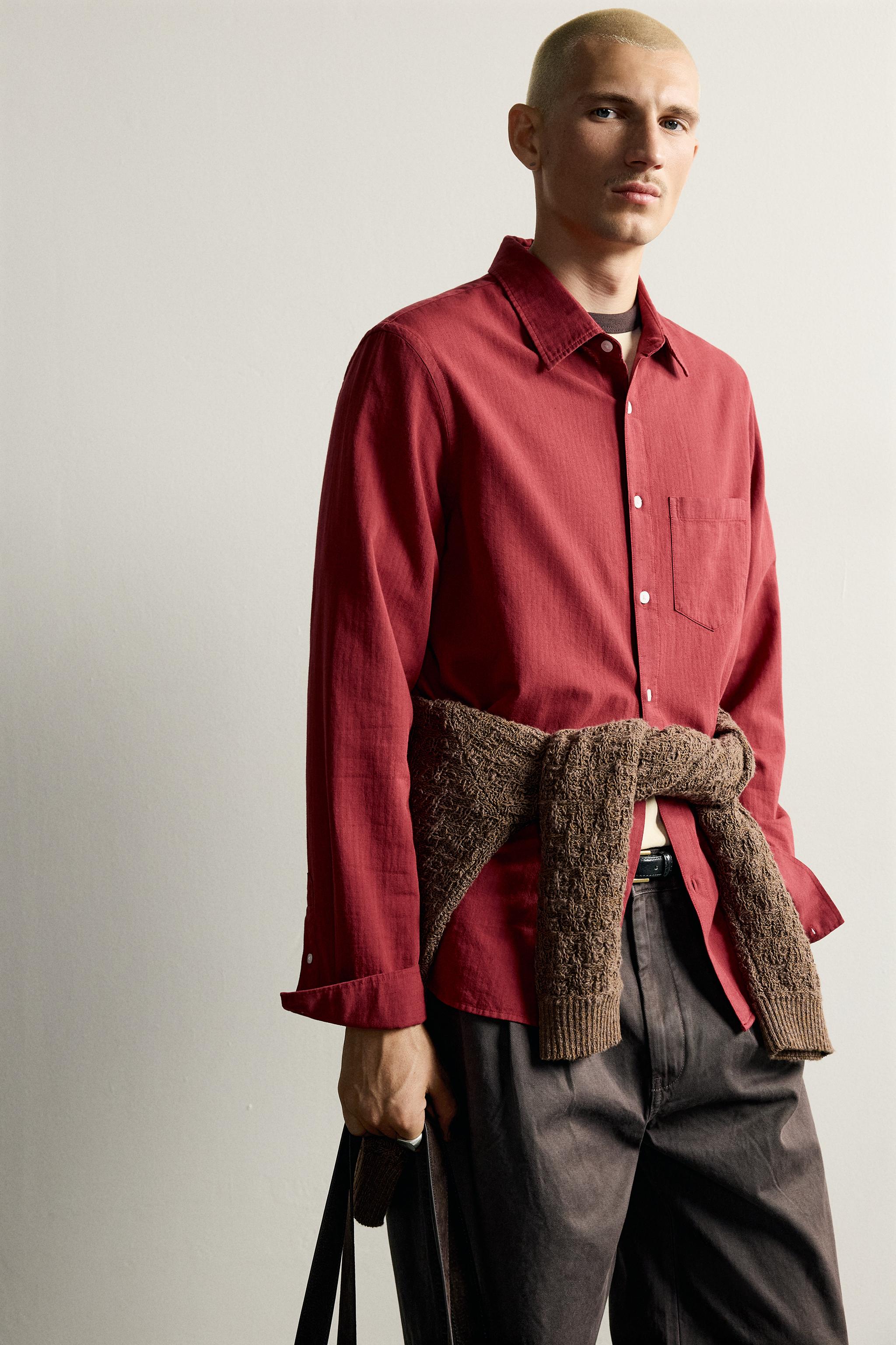 CHEMISE COUPE DÉCONTRACTÉE À EFFET DÉLAVÉ